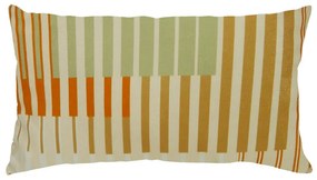 Capa de Almofada Olimpya em Suede Tons Verde Fendi - Listras - 60x30cm