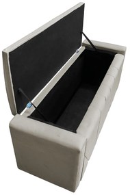 Calçadeira Baú Casal Minsk P02 140 cm para cama Box Linho - ADJ Decor