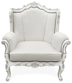 Poltrona Versalhes Entalhada Madeira Maciça Luxo Artesanal Design Clássico
