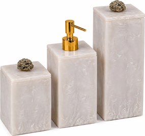 Conjunto 3 pçs Naturalle Pirita - Madrepérola  Gold