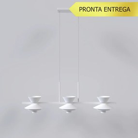 Pendente Bird Occa Linear 15X23X70Cm Alumínio 03Xmr11 - Qimporta Pd237... (BRANCO)