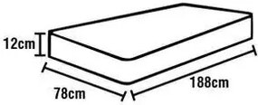 Colch�O Solteiro De Espuma D20 88 X 188 X 12 Orthovida (Cinza)
