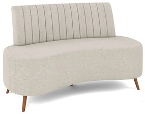 Sofá 2 Lugares Living 160cm Pé Palito Maraú Bouclê K01 - D'Rossi - Bege