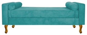 Recamier Félix Queen Size 160cm Suede Azul Turquesa - ADJ Decor