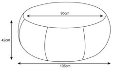 Puff Golf 105 cm Tressê C34 Corano Marrom - Domi