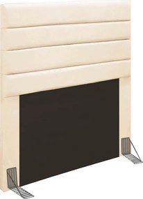 Cabeceira Solteiro Cama Box 90cm para Quarto Rubi Suede M11 - D'Rossi - Bege
