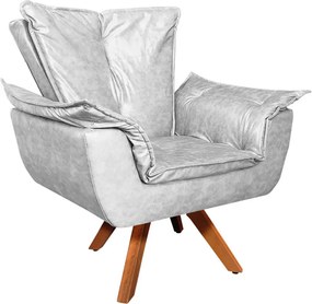 Poltrona Sala de Estar Giratória MM30 Kit 2 Opalla Corano D03 - D'Rossi - Corano  Branco