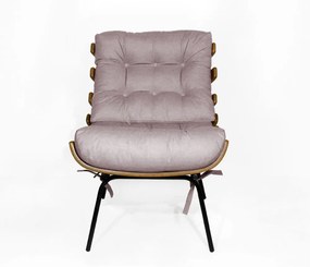 Kit 2 Poltrona Decorativa Costela Suede Crepe