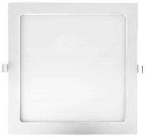 Luminária De Embutir Quadrado 24W 6500K Led Bivolt 30X30X2,5Cm Downlig... (Branco)