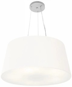 Lustre Pendente Cone Md-4063 Cúpula em Tecido 30/60x50cm Branco - Bivolt