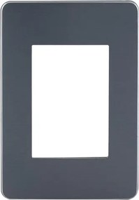 Placa 4x2 3 Postos Grafite Galaxy Black Orion