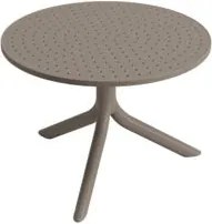Mesa Redonda de Apoio Livy Aurah 60x43cm Taupe Polipropileno Plaxmetal Mesa Redonda de Apoio Livy Aurah 60x43cm Marsala Polipropileno Plaxmetal