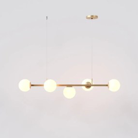 Pendente Jabuticaba Linear Small Retângular 26X20X98Cm Alumínio E Glob... (CINZA, FOSCO)