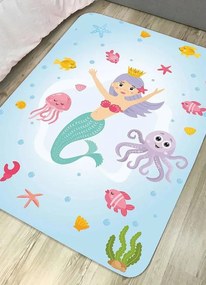Tapete Infantil Antiderrapante Sereia 95x130 cm