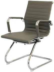 Poltrona Eames Esteirinha Fixa Cinza Base Cromada - 27185 Sun House