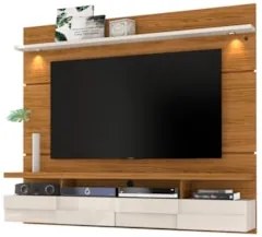 Painel Bancada Suspensa Para TV Até 60 Pol. Lana 1.8 Naturale/Off Whit