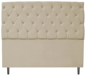 Cabeceira Estofada Liverpool 160 cm Queen Size Corano Bege - ADJ Decor