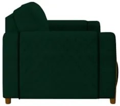Poltrona Decorativa para Sala de Estar 98cm Amaranto Z32 Veludo Verde