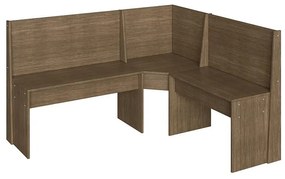 Conjunto Completo Canto Alemão, Mesa E 2 Cadeiras Mdf - Ameixa Negra