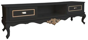 Rack Lavanda 1,6m - Preto com Dourado Soléil Kleiner
