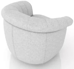 Poltrona Sala de Estar Pé Madeira Lykan Linho Cinza Z32     - Mpozenat