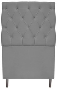 Cabeceira Estofada Liverpool 90 cm Solteiro Corano Cinza - ADJ Decor