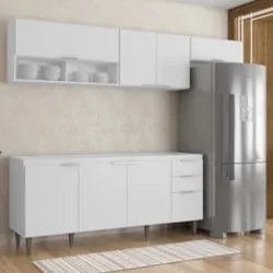 Armário de Cozinha CP03 Para Pia 180cm Pérola Z34 Branco    - Mpozenat