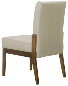 Cadeira de Jantar Helena Suede Bege - Decorar Estofados
