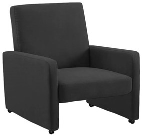 Poltrona Mirella Suede com Rodízios C05 - D'Rossi - Grafite