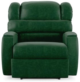 Poltrona do Papai Sala de Cinema Reclinável Kylie Elétrica Botão com Led Massagem USB PU Verde Musgo G23