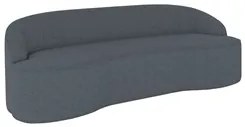 Sofá 3 Lugares para Sala de Estar Living 210cm Theo D06 Linho Mescla C