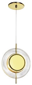 Pendente Sunflower Vertical Ø22,5X07X32,5Cm 02Xg9 Metal Aluminio - Old... (DOURADO FOSCO / DOURADO BRILHO)