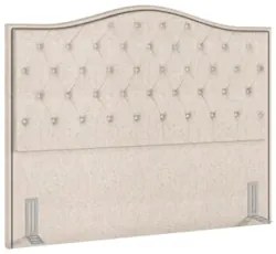 Cabeceira Cama Box Casal King 195cm Siena Z37 Linho Bege Cru - Mpozena