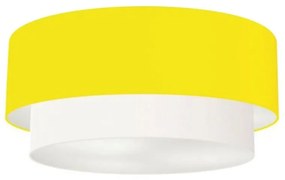 Plafon Para Quarto Cilíndrico SQ-3021 Cúpula Cor Amarelo Branco