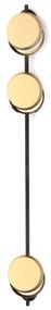 Arandela Eclipse Linear Assimetrico 05X11X100Cm Discos Metal Aluminio... (GRAFITE / LUNA, 110V)