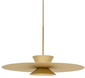 Pendente Tule Ø60X25Cm 1Xmr16 - Usina 25120/60 (CP-M - Champanhe Metálico, BT - Branco Texturizado)