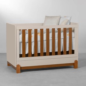 Berço Mini Cama Lotus - Areia e Savana - Berço Mini Cama Lotus - Areia Fosco e Savana