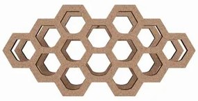 Garrafeiro Colmeia Cortiça Borda Preta - 14 garrafas Woodyou