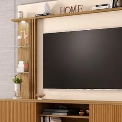 Estante Home Theater Para TV Até 65 Pol. Atlanta Cinamomo/Off White/Ri