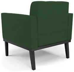 Poltrona Base Madeira Preto Kit 2 Ana Veludo Verde - Ibiza