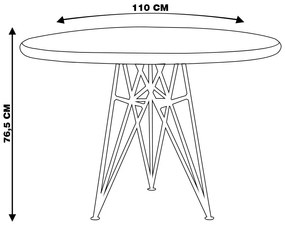 Mesa Sala de Jantar Cozinha Monary Redonda 110cm Grafite Madeira Maciça Driftwood G54 - Gran Belo