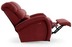 Poltrona do Papai Reclinável Kalie Power Touch USB FH9 Veludo Vermelho