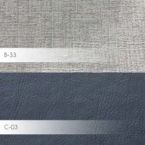 Poltrona Decorativa Kitana Pés Palito PU Sintético/Linho Cinza/Branco G15 - Gran Belo