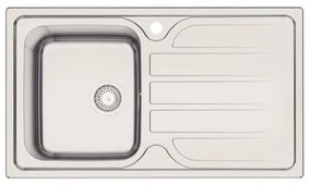 Cuba de Sobrepor Tramontina Marea Deep 34 Aço Inox Acetinado 86 x 50 cm com Furo para Torneira