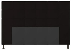 Cabeceira Casal Queen Cama Box 160cm para Quarto Stambul Suede M11 - D'Rossi - Preto