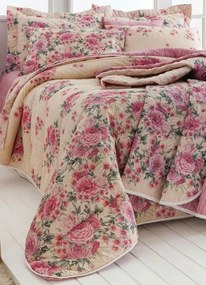 Jogo de Cama 140 Fios Rosa Queen 4 Peças
