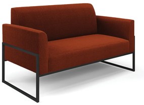 Sofá 2 Lugares Namoradeira Industrial Alta Preto Marisa Bouclê - Terra