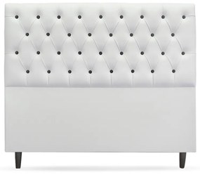 Cabeceira Cama Box Queen 160cm Nicole Capitonê Corano Branco Botão Preto - Sheep Estofados - Branco