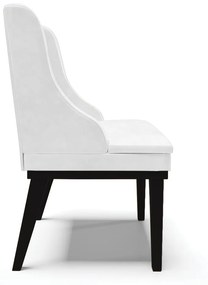Cadeira de Jantar Liz Corano Base Fixa Madeira Preto - D'Rossi - Branco