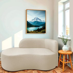 Divã Recamier Orgânico Tokyo 180cm Lado Esquerdo Bouclé - ADJ Decor